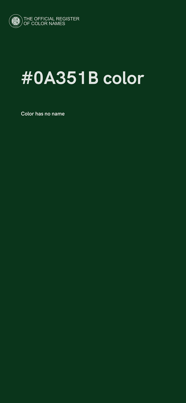 #0A351B color image