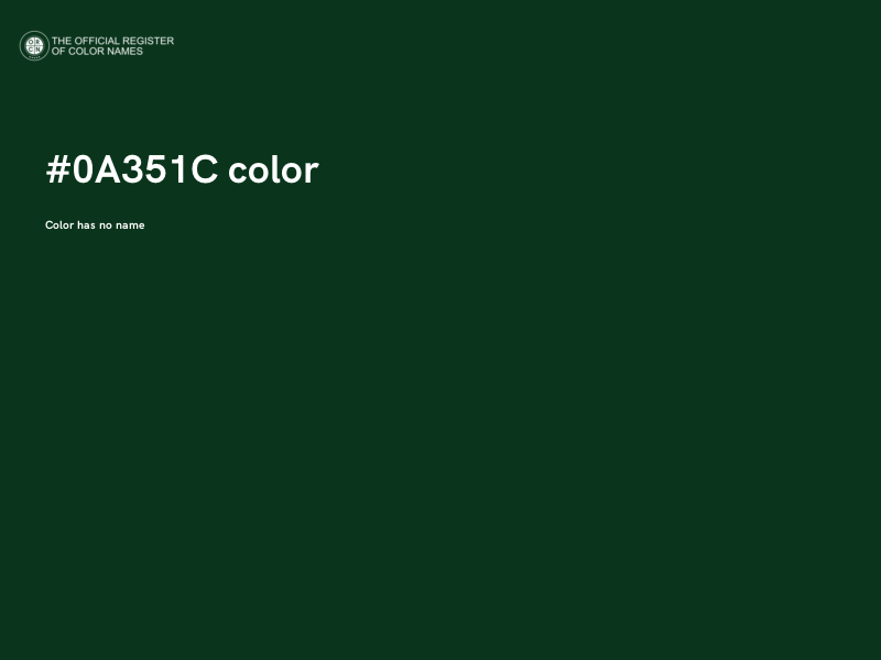 #0A351C color image