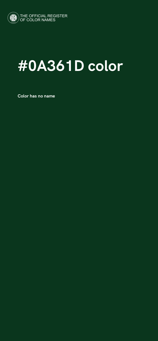 #0A361D color image