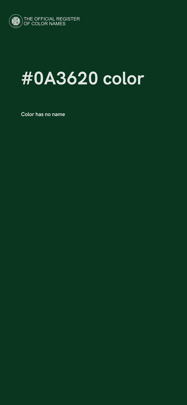 #0A3620 color image