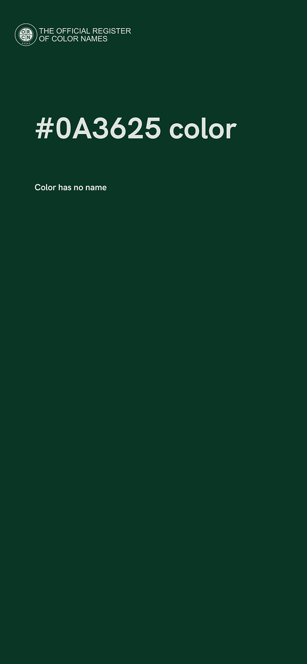 #0A3625 color image