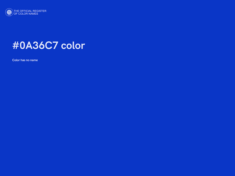 #0A36C7 color image