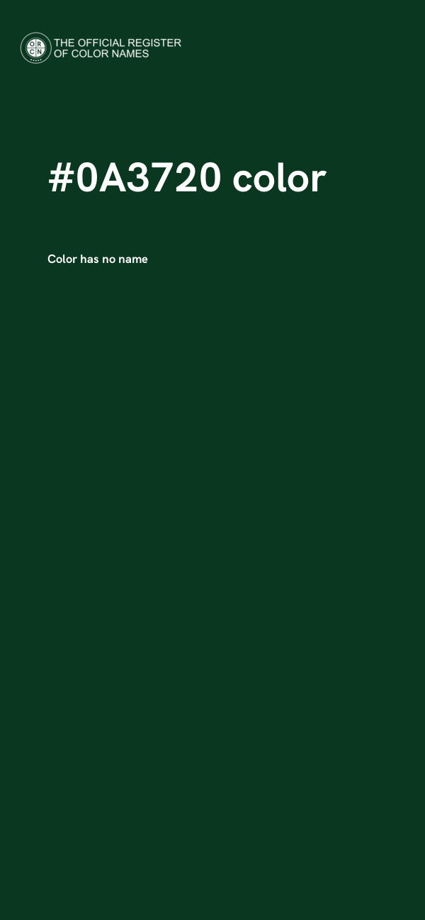 #0A3720 color image