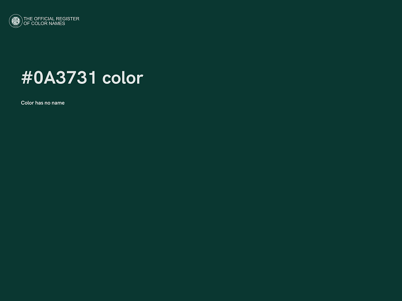 #0A3731 color image