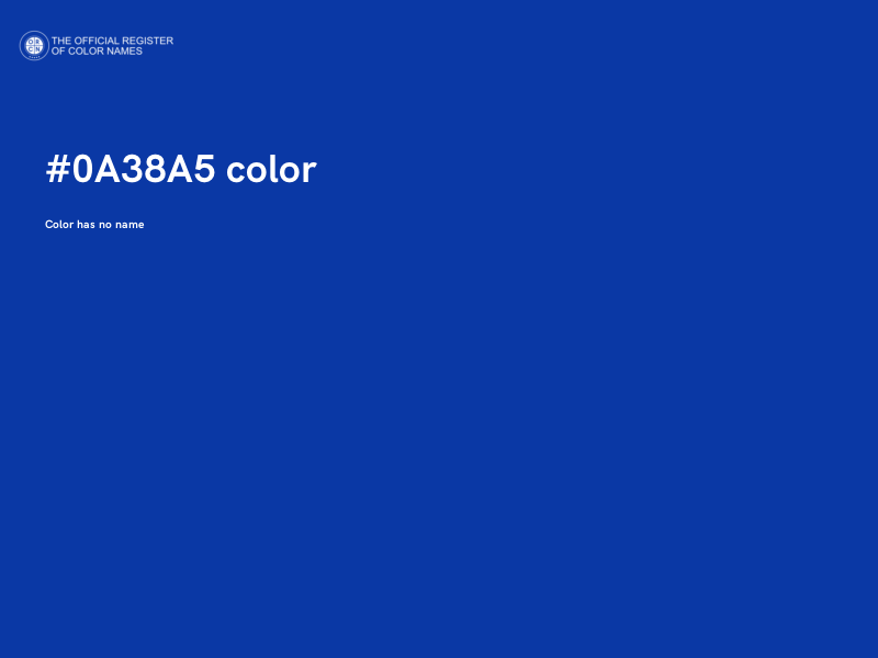#0A38A5 color image