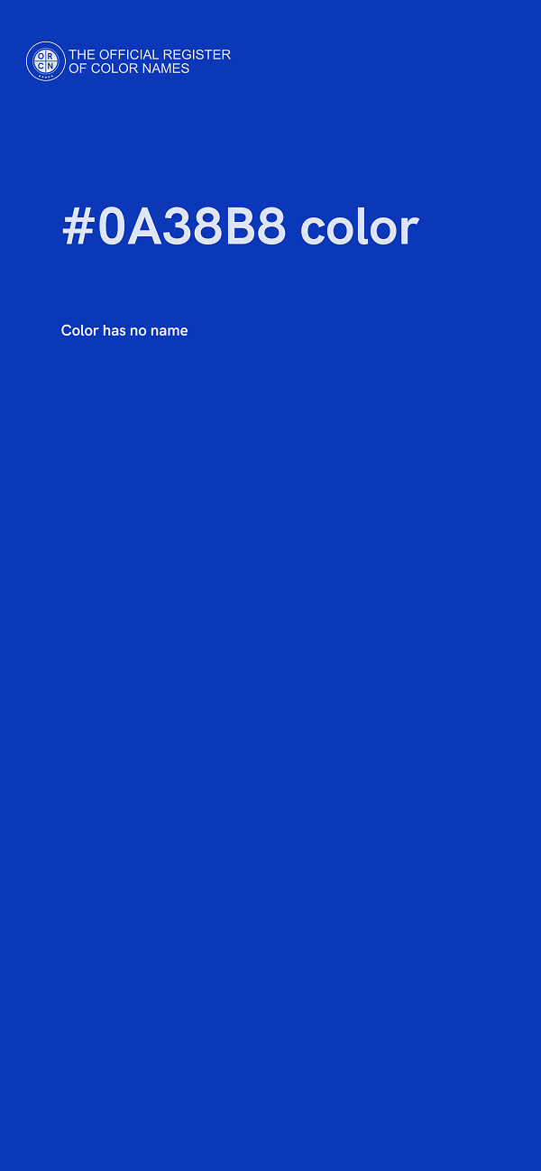 #0A38B8 color image