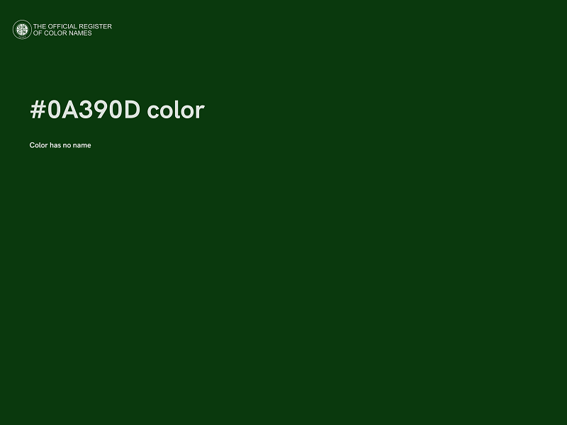 #0A390D color image