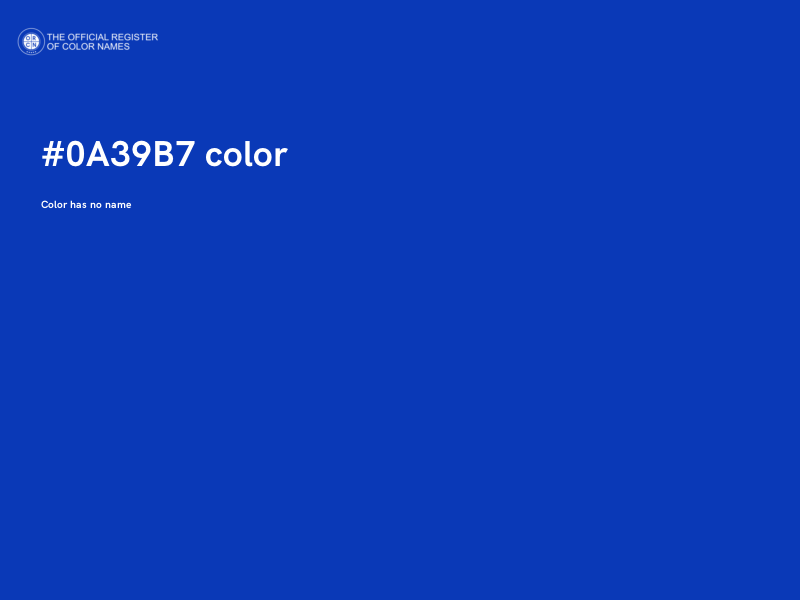 #0A39B7 color image