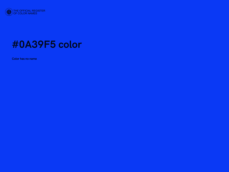 #0A39F5 color image