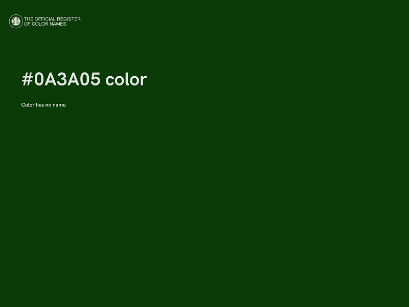 #0A3A05 color image