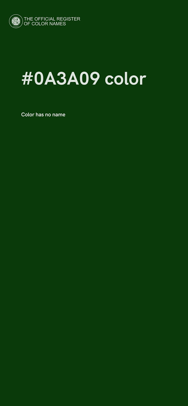 #0A3A09 color image