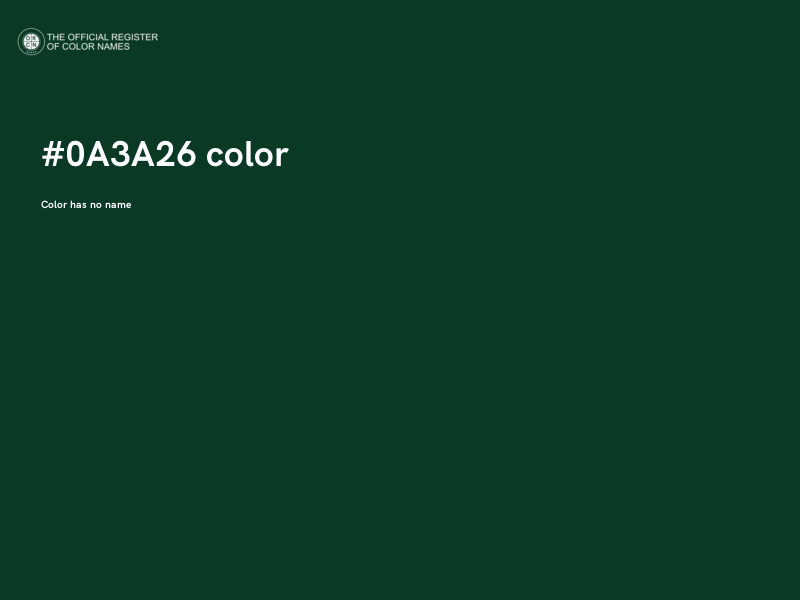 #0A3A26 color image
