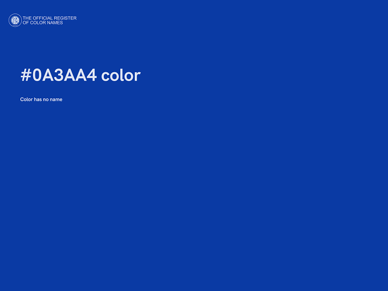 #0A3AA4 color image