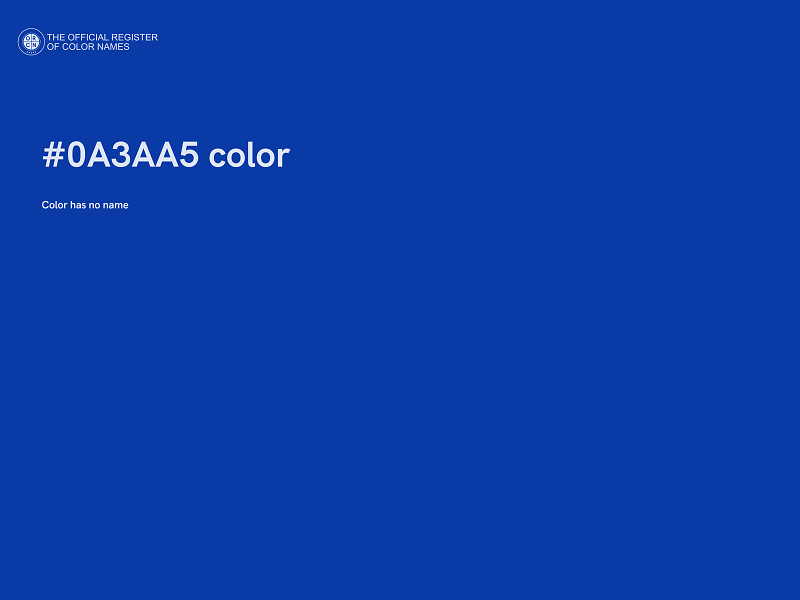 #0A3AA5 color image