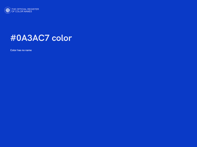 #0A3AC7 color image