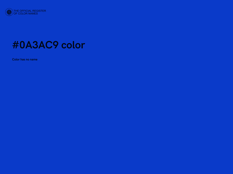 #0A3AC9 color image