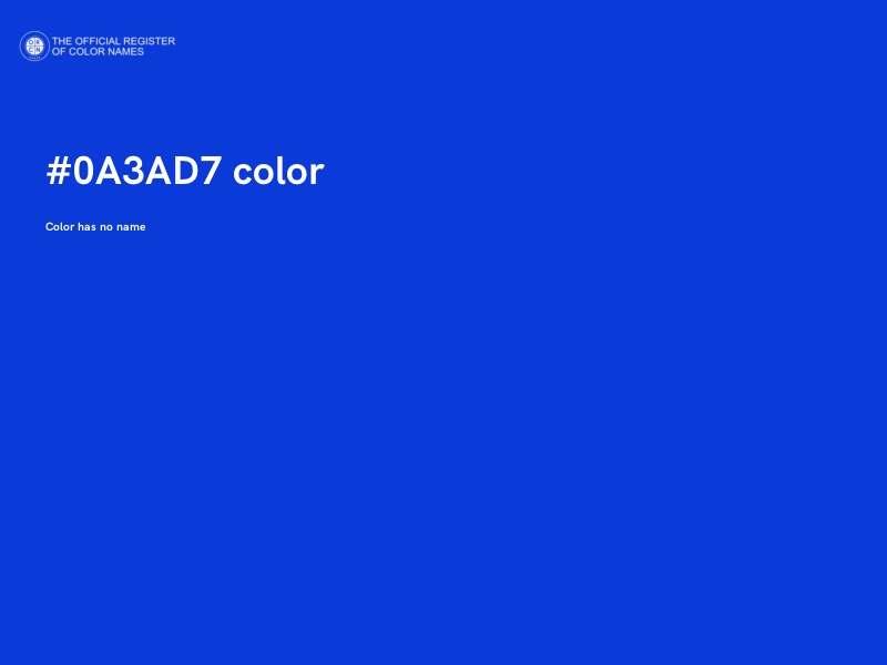 #0A3AD7 color image