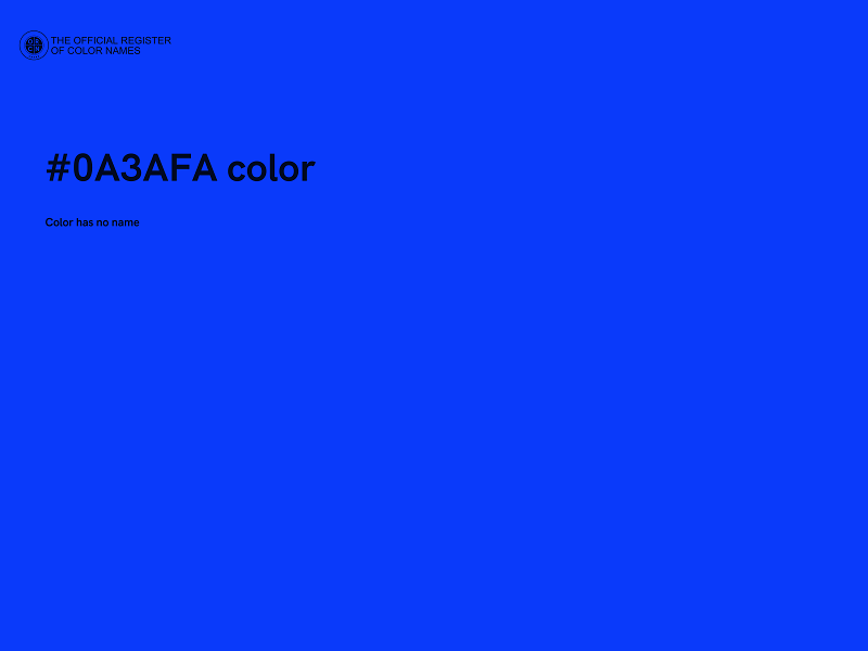 #0A3AFA color image