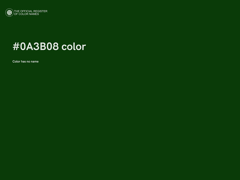 #0A3B08 color image