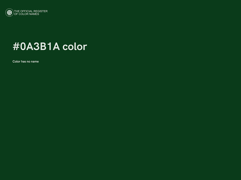 #0A3B1A color image