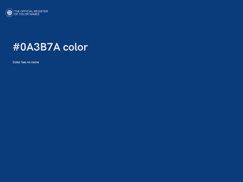 #0A3B7A color image