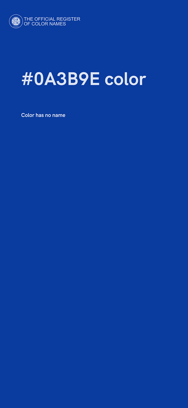 #0A3B9E color image