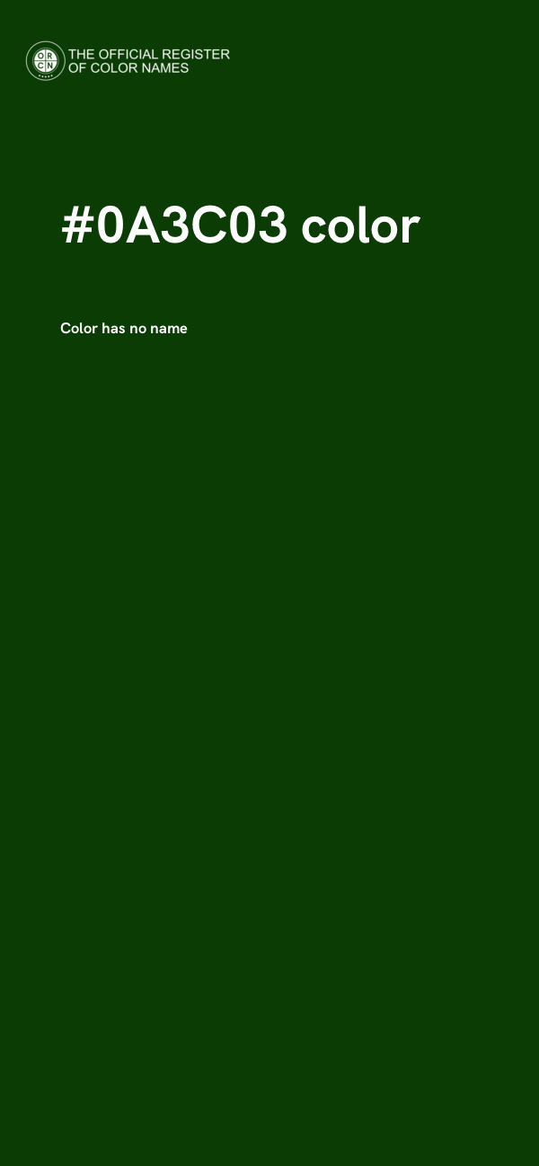 #0A3C03 color image