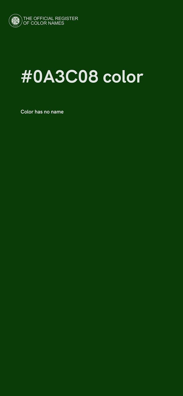 #0A3C08 color image