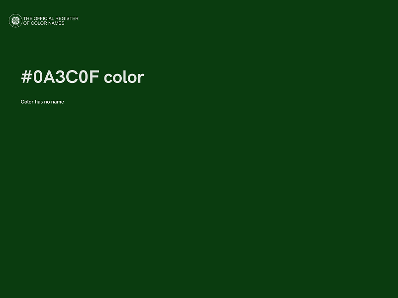 #0A3C0F color image