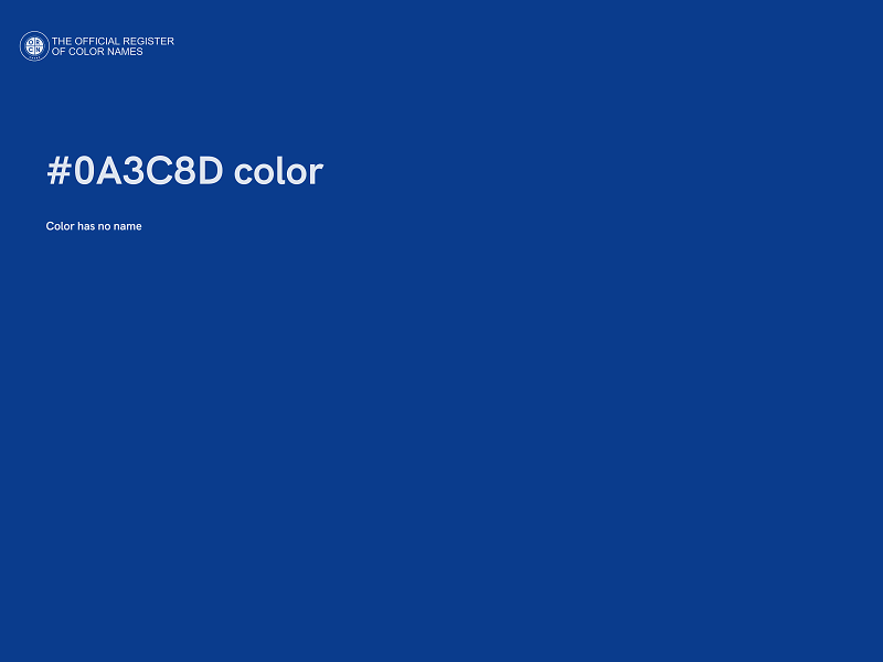 #0A3C8D color image