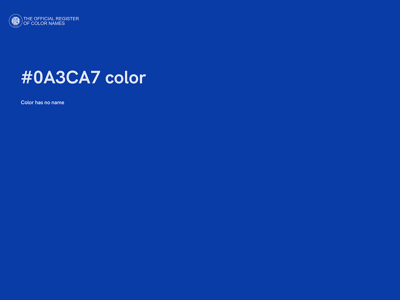 #0A3CA7 color image