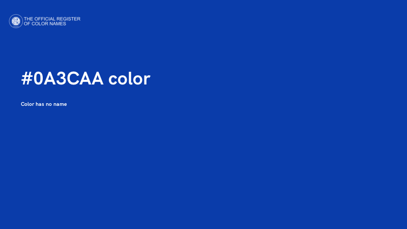 #0A3CAA color image