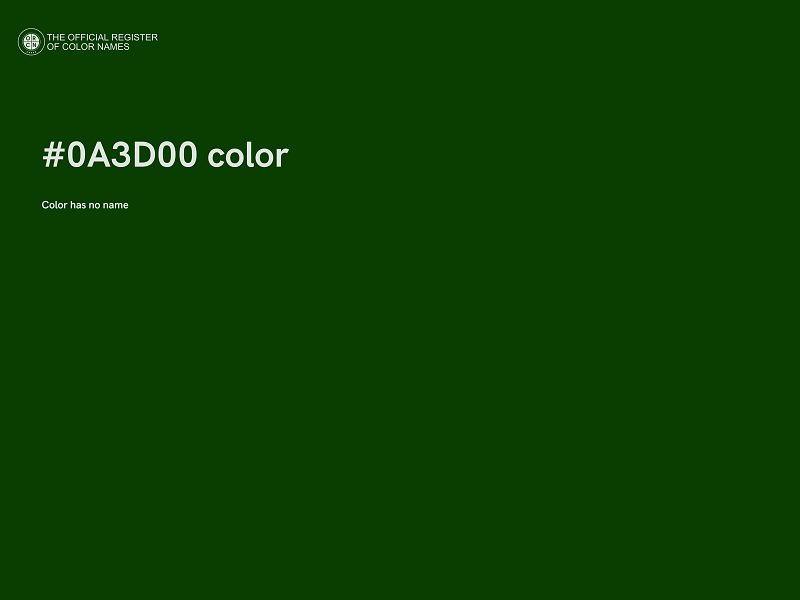 #0A3D00 color image