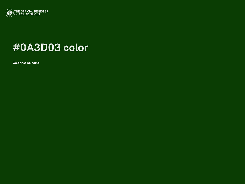 #0A3D03 color image