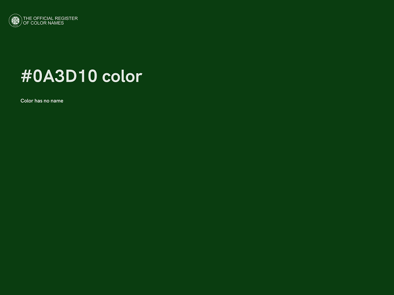 #0A3D10 color image