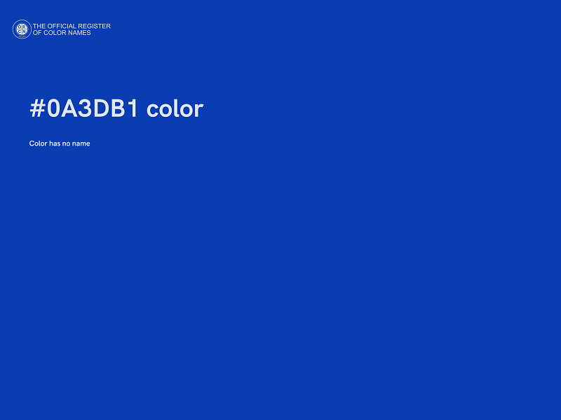 #0A3DB1 color image