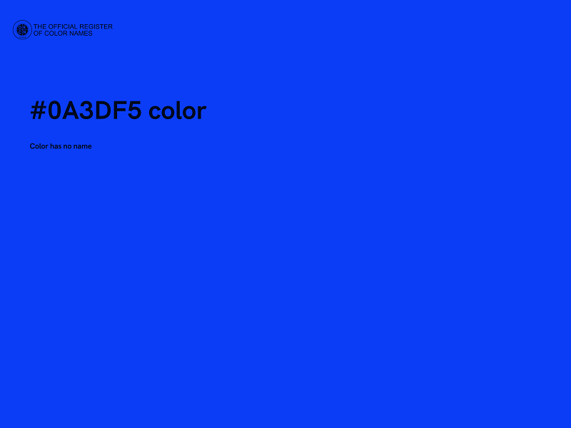 #0A3DF5 color image