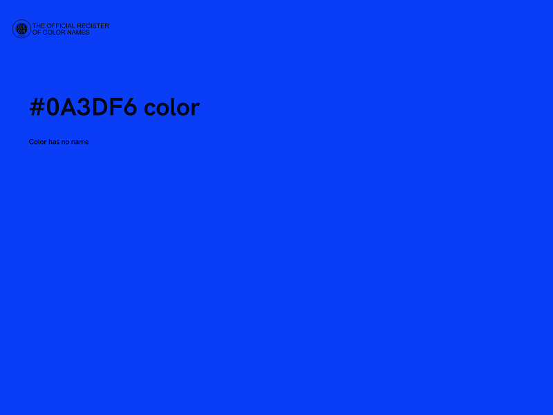 #0A3DF6 color image