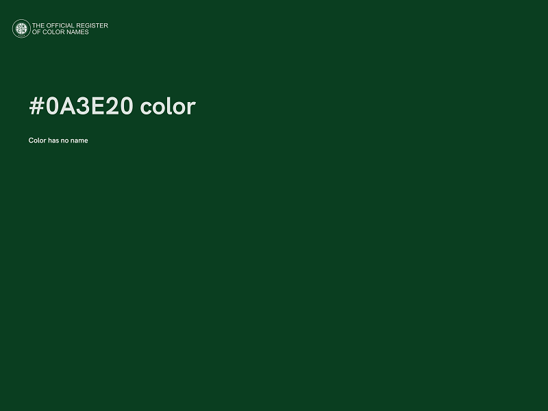 #0A3E20 color image