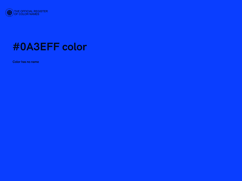 #0A3EFF color image