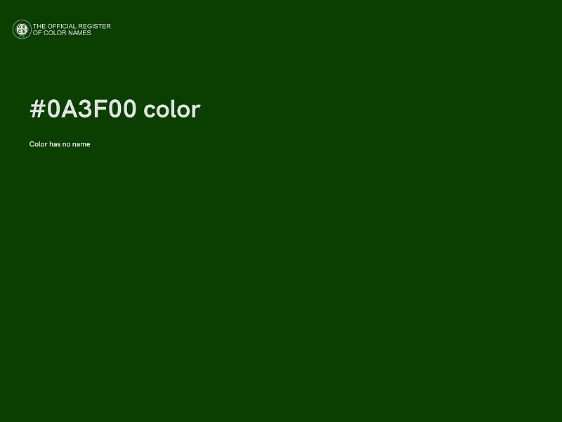 #0A3F00 color image