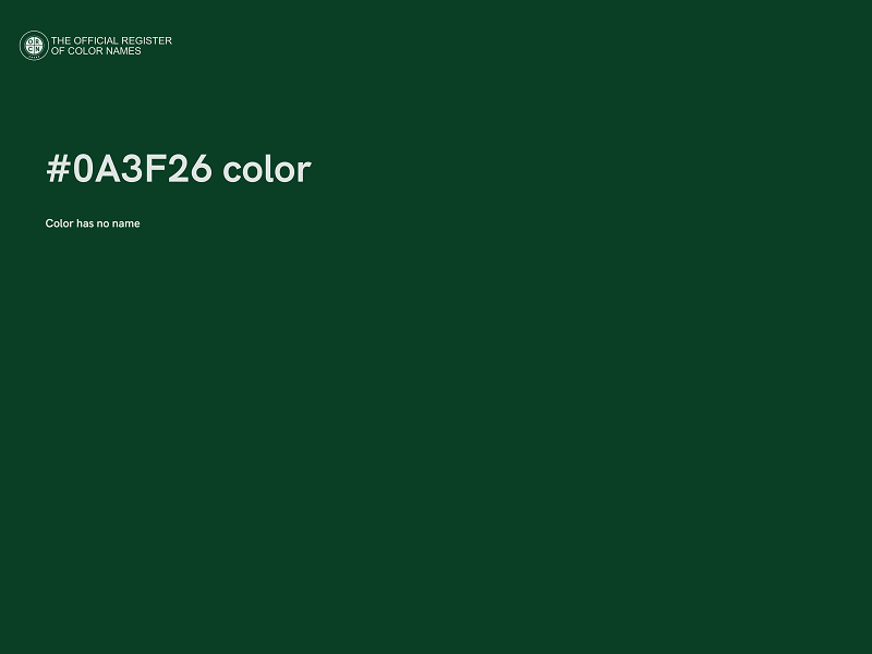 #0A3F26 color image