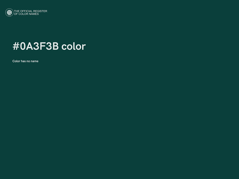 #0A3F3B color image