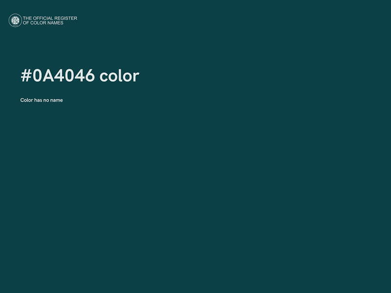 #0A4046 color image