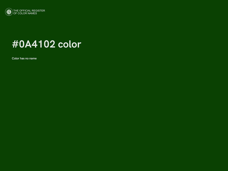 #0A4102 color image