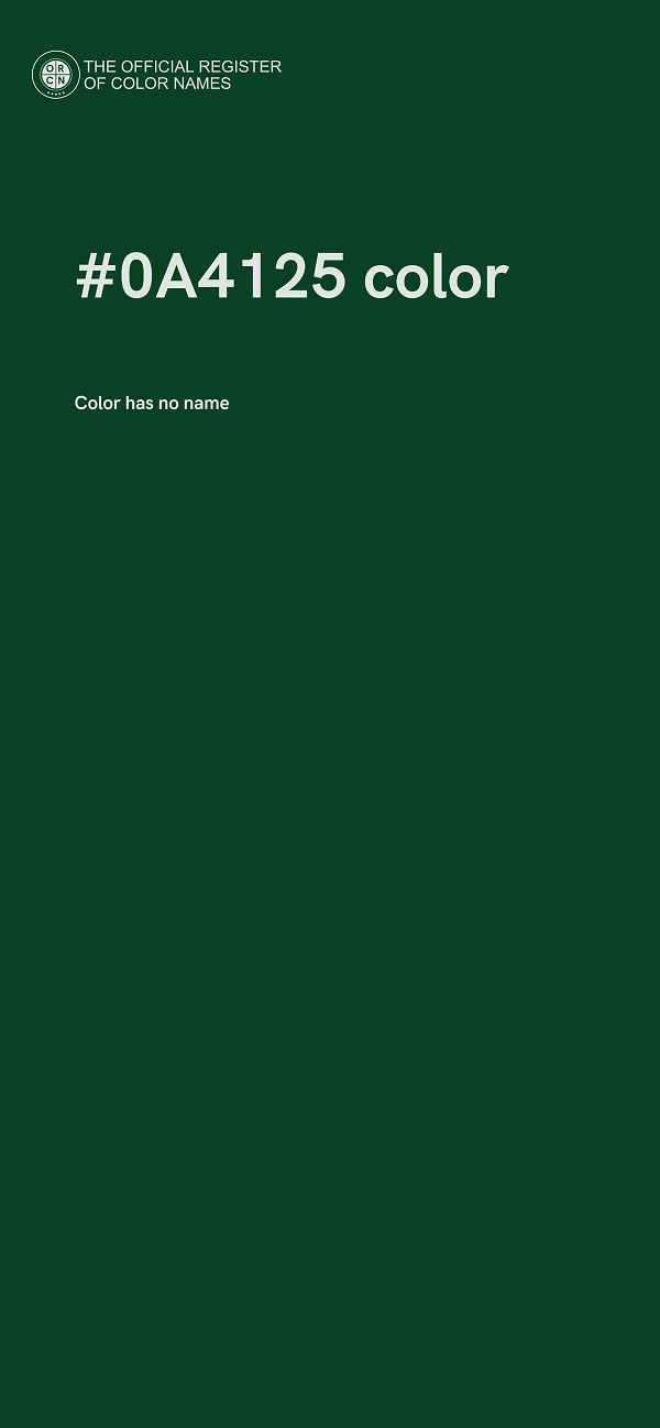 #0A4125 color image