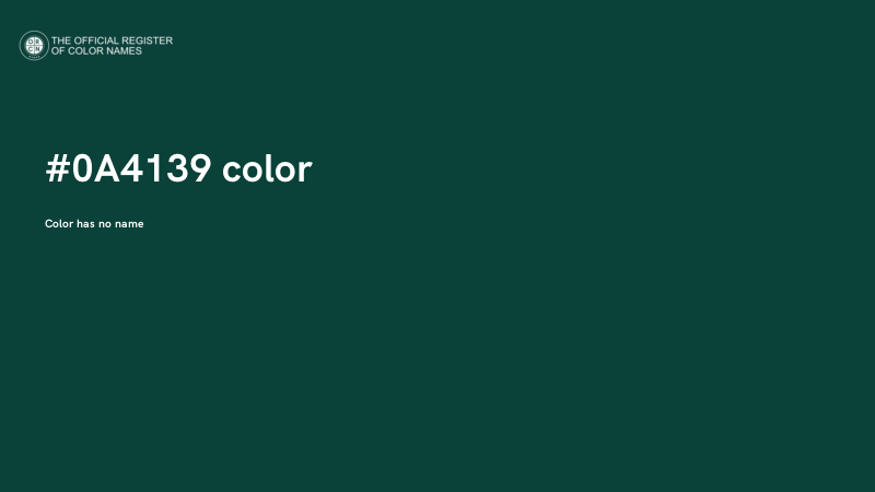 #0A4139 color image