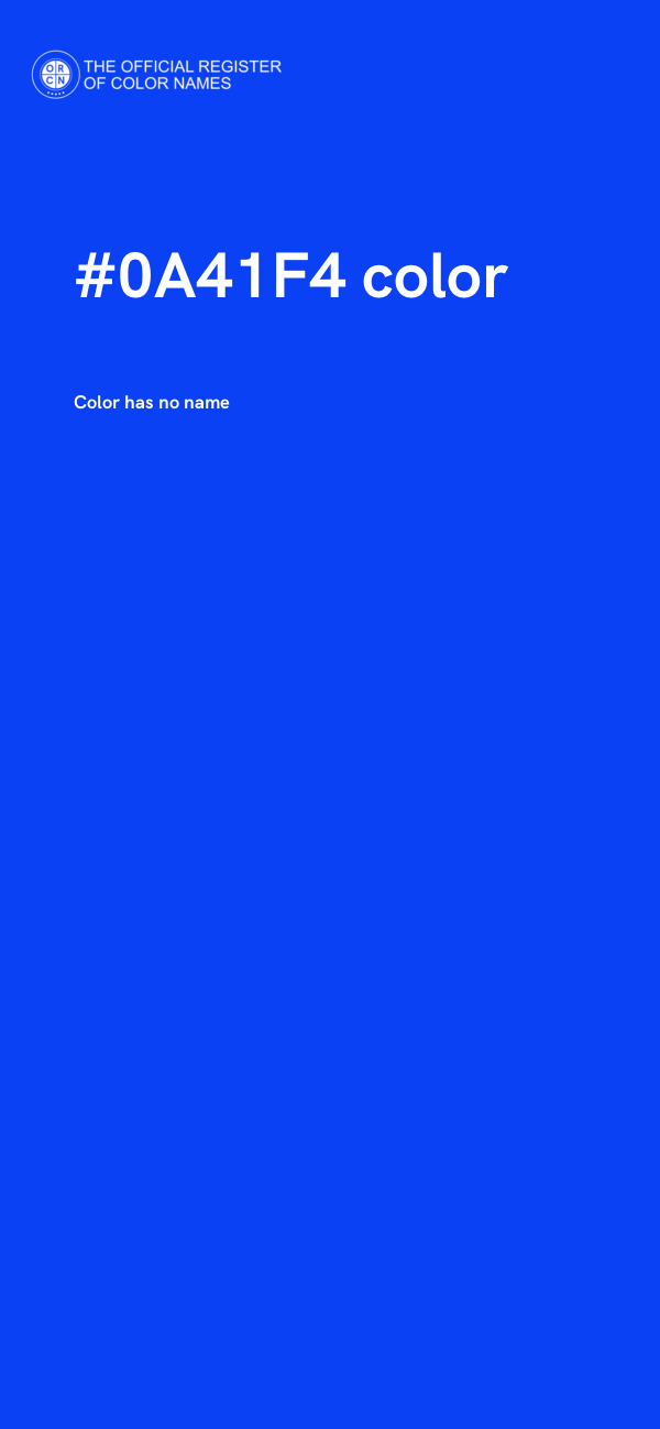 #0A41F4 color image