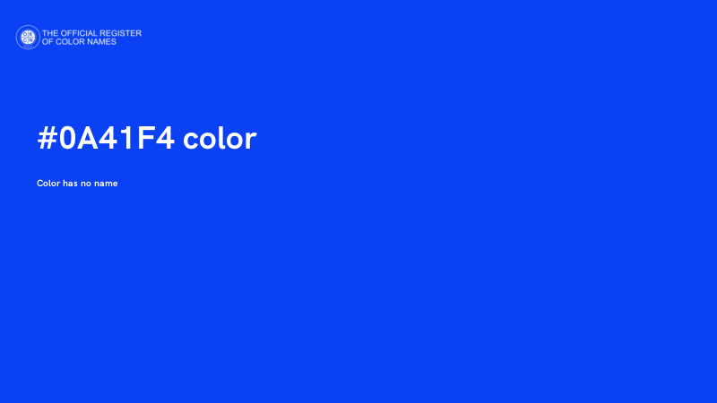 #0A41F4 color image
