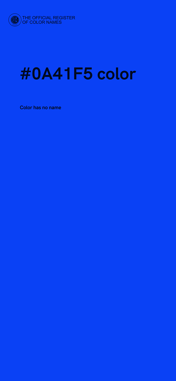 #0A41F5 color image